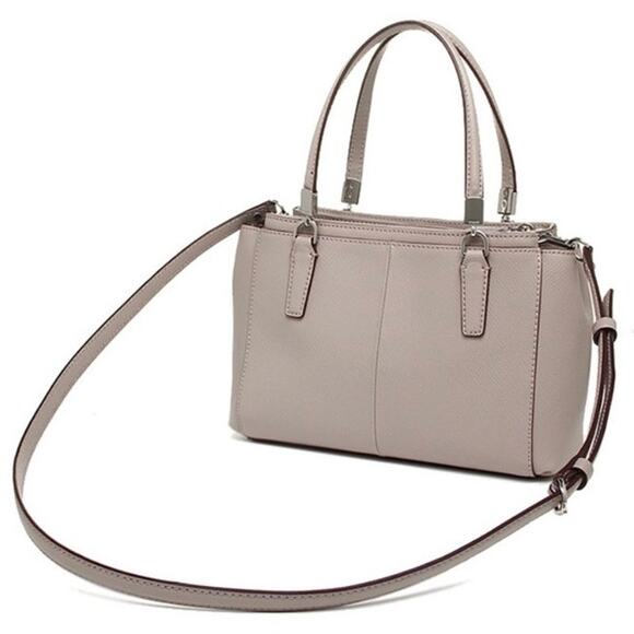 Coach Textured Leather Christie Carryall Tote Satchel Cross Body Purse - Picture 2 of 8